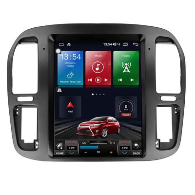 12.1 Inch Tesla Style CarPlay Android Car Stereo for Land Cruiser LC100 LX470 1999-2002 Auto Stereo Receiver Multimedia Player GPS Navigation Touch Screen Head Unit (Black, 6-128GB)