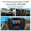 12.1 Inch Tesla Style CarPlay Android Car Stereo for Land Cruiser LC100 LX470 1999-2002 Auto Stereo Receiver Multimedia Player GPS Navigation Touch Screen Head Unit (Black, 6-128GB) view 2