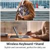 AIRWEE Keyboard Case for iPad Air 11 Inch (M2) 2024,for iPad Air 6/5/4(2024/2022/2020),for iPad Pro 11 4/3/2 Case with Keyboard and Pencil Holder,Clear Back Cover for iPad 10 Gen 2022,Skull Flower view 3