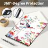AIRWEE Keyboard Case for iPad Air 11 Inch (M2) 2024,for iPad Air 6/5/4(2024/2022/2020),for iPad Pro 11 4/3/2 Case with Keyboard and Pencil Holder,Clear Back Cover for iPad 10 Gen 2022,Bird Flowers view 4