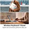 AIRWEE Keyboard Case for iPad Air 11 Inch (M2) 2024,for iPad Air 6/5/4(2024/2022/2020),for iPad Pro 11 4/3/2 Case with Keyboard and Pencil Holder,Clear Back Cover for iPad 10 Gen 2022,Wild Flower view 3