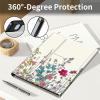 AIRWEE Keyboard Case for iPad Air 11 Inch (M2) 2024,for iPad Air 6/5/4(2024/2022/2020),for iPad Pro 11 4/3/2 Case with Keyboard and Pencil Holder,Clear Back Cover for iPad 10 Gen 2022,Wild Flower view 4