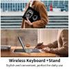 AIRWEE Keyboard Case for iPad Air 11 Inch (M2) 2024,for iPad Air 6/5/4(2024/2022/2020),for iPad Pro 11 4/3/2 Case with Keyboard and Pencil Holder,Clear Back Cover for iPad 10 Gen 2022,Black Sun Moon view 3