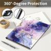 AIRWEE Keyboard Case for iPad Air 11 Inch (M2) 2024,for iPad Air 6/5/4(2024/2022/2020),for iPad Pro 11 4/3/2 Case with Keyboard and Pencil Holder,Clear Back Cover for iPad 10 Gen 2022,Marbling 21 view 4