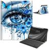 AIRWEE Keyboard Case for iPad Air 11 Inch (M2) 2024,for iPad Air 6/5/4(2024/2022/2020),for iPad Pro 11 4/3/2 Case with Keyboard and Pencil Holder,Clear Back Cover for iPad 10 Gen 2022,Eye Blue view 1