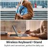 AIRWEE Keyboard Case for iPad Air 11 Inch (M2) 2024,for iPad Air 6/5/4(2024/2022/2020),for iPad Pro 11 4/3/2 Case with Keyboard and Pencil Holder,Clear Back Cover for iPad 10 Gen 2022,Eye Blue view 3