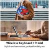 AIRWEE Keyboard Case for iPad Air 11 Inch (M2) 2024,for iPad Air 6/5/4(2024/2022/2020),for iPad Pro 11 4/3/2 Case with Keyboard and Pencil Holder,Clear Back Cover for iPad 10 Gen 2022,Red Birds view 3