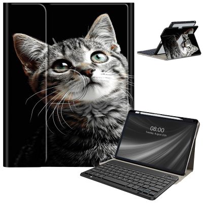 AIRWEE Keyboard Case for iPad Air 11 Inch (M2) 2024,for iPad Air 6/5/4(2024/2022/2020),for iPad Pro 11 4/3/2 Case with Keyboard and Pencil Holder,Clear Back Cover for iPad 10 Gen 2022,Cat