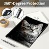 AIRWEE Keyboard Case for iPad Air 11 Inch (M2) 2024,for iPad Air 6/5/4(2024/2022/2020),for iPad Pro 11 4/3/2 Case with Keyboard and Pencil Holder,Clear Back Cover for iPad 10 Gen 2022,Cat view 4