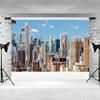 15x10ft City Landscape Backdrop New York Cityscape Skyscraper Urban Skyline Photography Background NYC High Rise Buildings Banner Decorations Men Women Portrait Wallpaper Photo Booth Props view 3