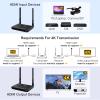 Wireless HDMI Transmitter and Receiver 4K, Binken 820Ft/250m Wireless HDMI Extender 5G Kit Support 4K@30 Hz, for Streaming Video Audio from Laptop,PC, Cable Box to HDTV Projector Monitor IR Support view 2