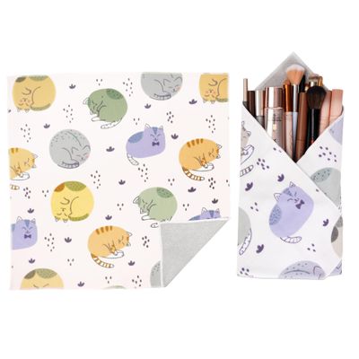 GCJUYA Self-Adhesive Magic Cloth Makeup Bag, Portable Protective Cosmetic Pouch for Beauty Essentials, Camera Lens Wrap for DSLR Camera, Phone, Accessories