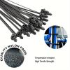 160-Piece Universal Nylon Push Mount Zip Ties, Heavy Duty, Self-Locking Cable Ties, Ideal for Indoor Wire Management, Construction, and Automotive Use, 5 Sizes view 4