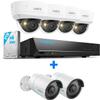 Reolink 5MP Security Camera System, 4pcs IK10 Vandalproof PoE Cams Outdoor, 130 Ultra Wide Angle, Color Night Vision, Smart AI Detection, 8CH NVR 2TB HDD, RLK8-500V4 Bundle with 2pcs RLC-510A view 1