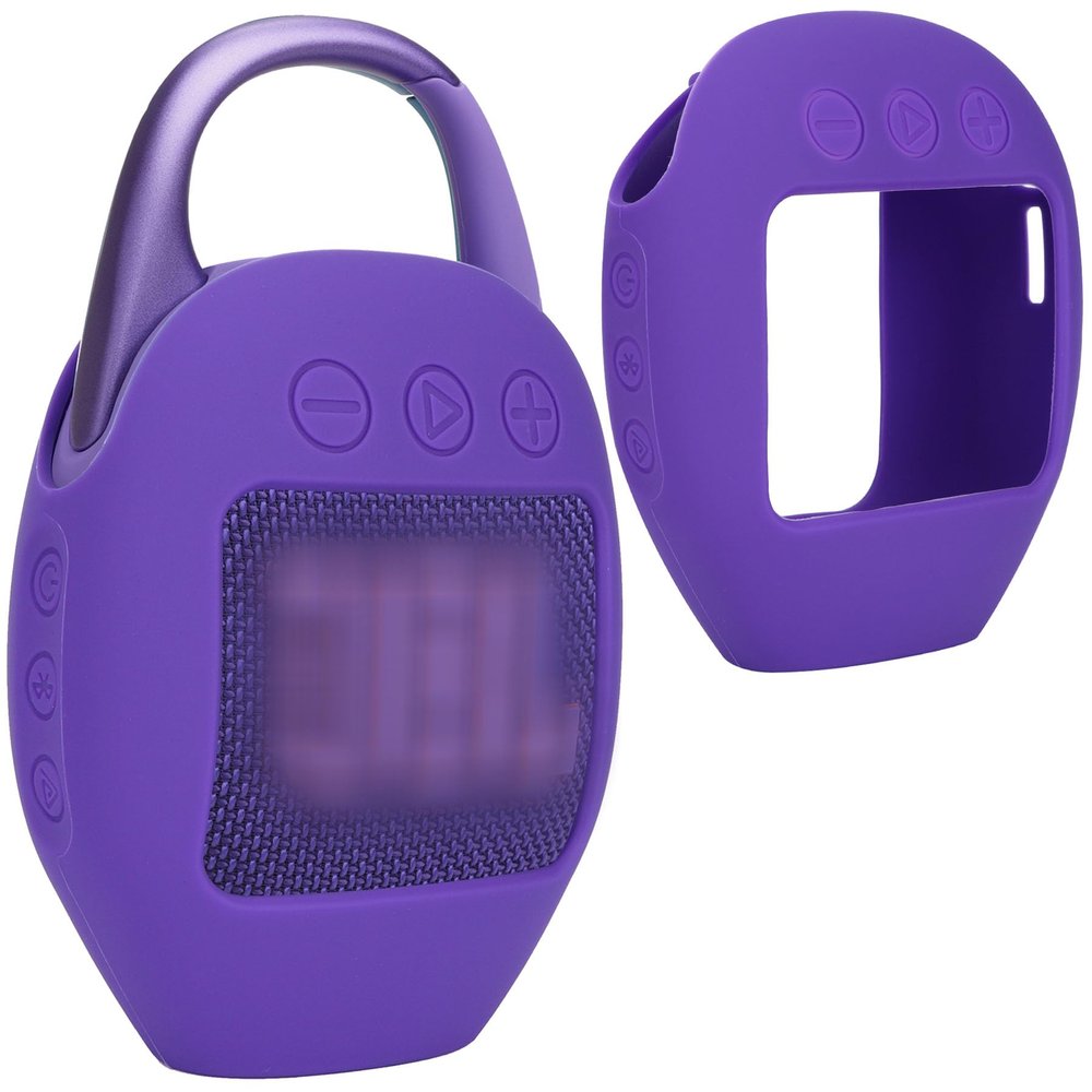 Lebakort Silicone Cover Compatible with JBL Clip 5 Portable Speaker (Purple Cover)