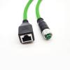 65.6ft M12 4 Pin D Code Female to RJ45 Female Connector Cable High Flex Cat5e Shielded Field Wireable Cable Assembly M12 4 Pin to RJ45 Industrial Ethernet Cable for Automation Application 20Meter view 3