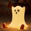 eirix Ghost Night Light: Halloween Decorations Night Light Silicone Rechargeable Night Lamp with 3 Level Dimmable Bedside Lamp view 1