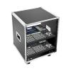 12U Cabinet Rolling Network Rack, Small Server Rack Shelf with Wheel & Side Panels, Audio Studio Video Telecom Equipment Rack for Computer Chassis, Mixing Consoles, Black view 1