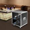 12U Cabinet Rolling Network Rack, Small Server Rack Shelf with Wheel & Side Panels, Audio Studio Video Telecom Equipment Rack for Computer Chassis, Mixing Consoles, Black view 2