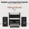 12U Cabinet Rolling Network Rack, Small Server Rack Shelf with Wheel & Side Panels, Audio Studio Video Telecom Equipment Rack for Computer Chassis, Mixing Consoles, Black view 3