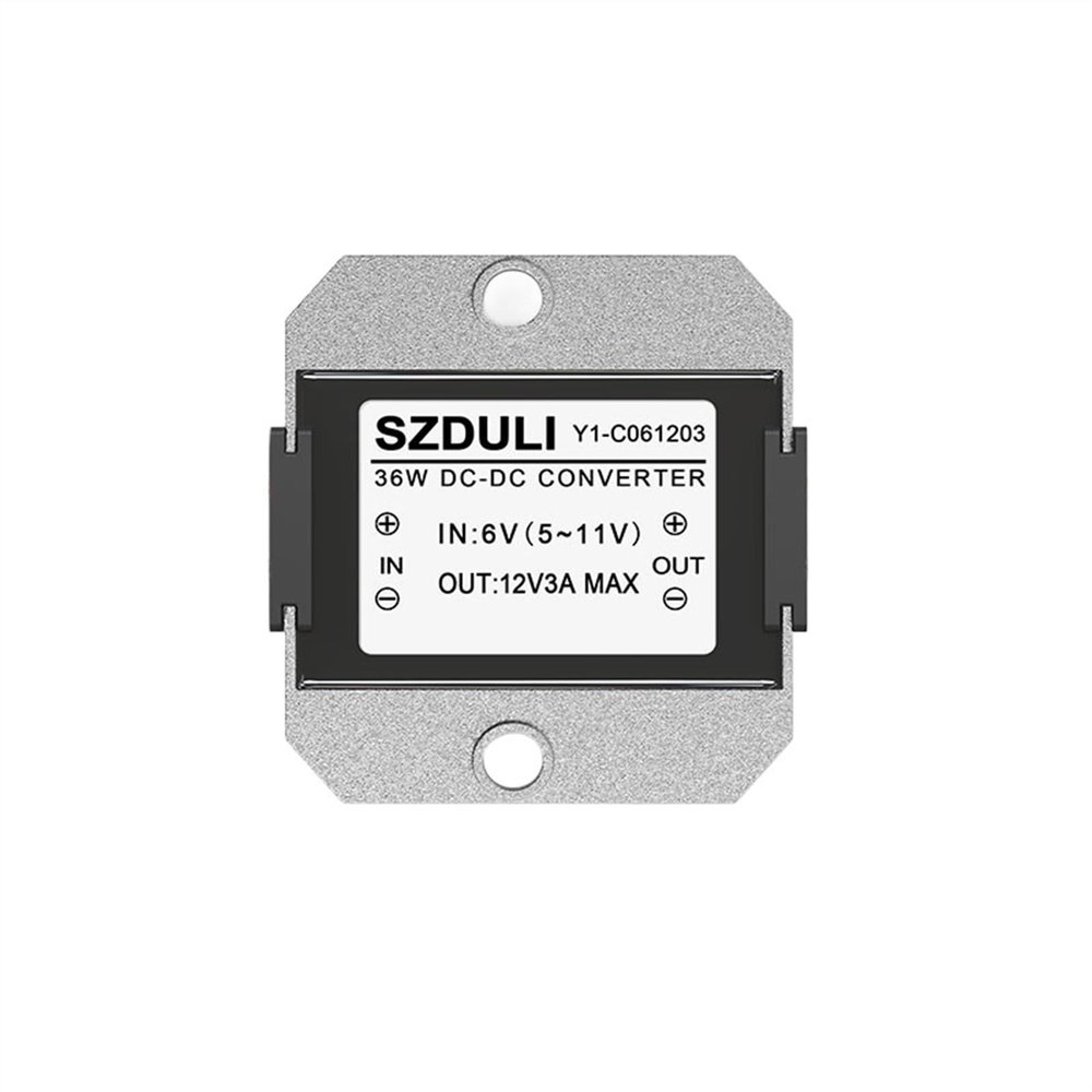 KNKQZXVDF 6V to 12V DC Power Converter 5V 6V 8V 10V to 12V Vehicle Power Transformer Module Booster Waterproof(5-11V to 12V 3A)