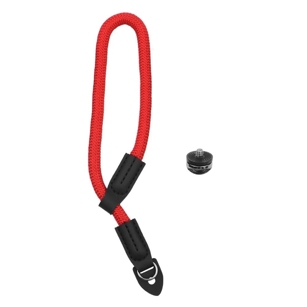 Safety Nylon Hand Strap Lanyard with Screw for DJI OM 4 Osmo Mobile 3 2 Handheld Gimbal Stabilizer Camera Accessories(RED)