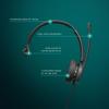 EPOS Impact 430T Mono USB C and USB A On-Ear Headset with Dual Noise-Canceling Mics, Microsoft Teams Certified, Plug-and-Play, Zoom Compatible, Ideal for Home Office & Business Calls view 2