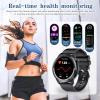 EarlySincere Smart Watch (Answer/Make Calls),1.39" HD Fitness Tracker with Heart Rate/Sleep Monitor/Pedometer/Calories/100+ Sport Modes, Smartwatch Waterproof for Men Women Compatible Android iOS view 3