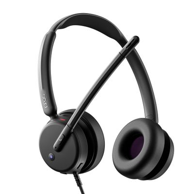 EPOS Impact 460T Binaural On-Ear USB C and USB A Wired Headset with Dual Noise-Canceling Mics, Microsoft Teams Certified, Plug-and-Play, Ideal for Office, Remote Work, Zoom & Business Calls