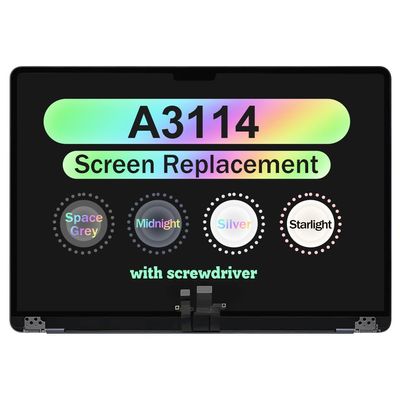 15.3" LCD Full Top Display Assembly for MacBook Air A3114 M3 2024 Retina EMC 9301 EMC 8612 2880 x 1864 (Midnight)