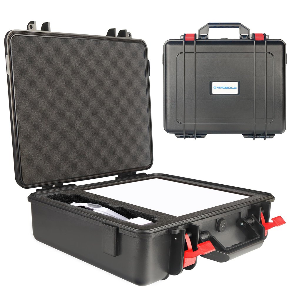 QaMcbulc Starlink Mini Travel Case,Perfectly Protection for Kickstand, Pipe Adapter, Cables, Power Supply- Hard Shell Portable Storage Case with Dual Layer Customizable Shock-Absorbing Foam Interior