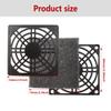 Adyoney 4 Pcs 70mm Black Square Plastic Cooling Fan Filter Cover view 3