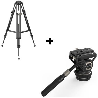SmallRig AD-80 FreeBlazer Heavy-Duty Tripod and DH10 Heavy Duty Tripod Fluid Video Head
