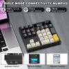 ZMX X BOYI TD31Pro Mechanical Number Pad,30 Keys Hot Swap Wireless BT5.0/2.4GHz/Type-C Wired Numeric Keypad Programmable RGB Gaming Numpad Keyboard with Knob Screen for Laptop/Mac (Black) view 3