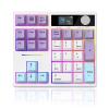 ZMX X BOYI TD31Pro Mechanical Number Pad,30 Keys Hot Swap Wireless BT5.0/2.4GHz/Type-C Wired Numeric Keypad Programmable RGB Gaming Numpad Keyboard with Knob Screen for Laptop/Mac (White-Purple) view 1