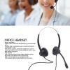 EBTOOLS Corded Telephone Headset, Binaural Office Phone Headset with Noise Canceling Mic, Volume Control, Mute, USB Plug Play for Office Call Center Deskphone Cell Phone PC Laptop view 3