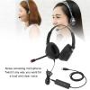 EBTOOLS Call Center Headset, USB Corded Telephone Headset, Binaural Office Phone Earphone with Noise Canceling Mic, USB to USB C Adapter, Volume Control, Mute view 2