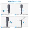 Satellite Antenna Mount Adapter, Aluminum Alloy Pole Adapter for with Standard Actuated, High Performance, Grey for Various Satellite Internet Setups view 4