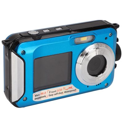 Digital Camera, Underwater Camera FHD 48MP, 2.7K Video Dual Screen, 16X Digital Zoom, Vlogging Camera with 10ft Waterproof