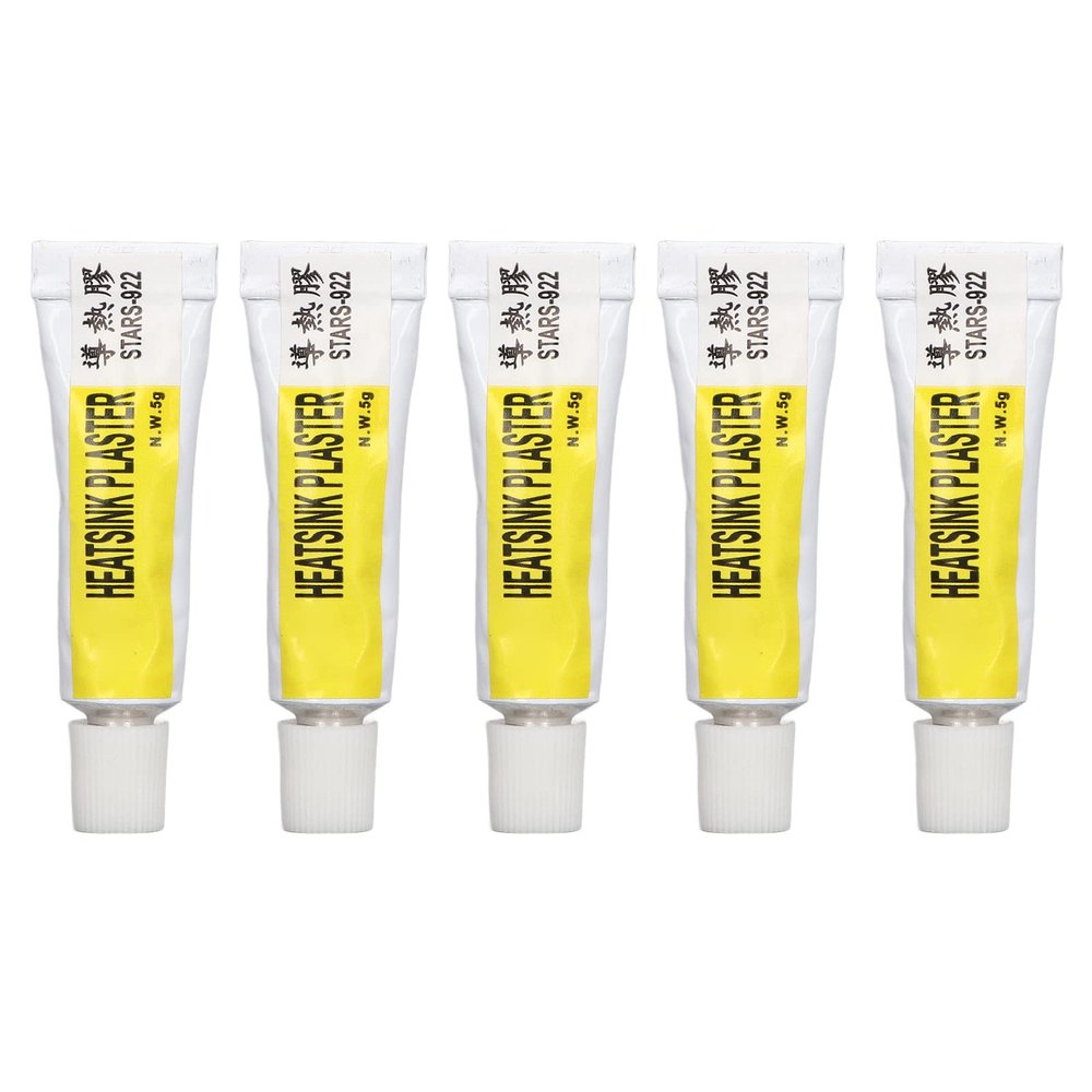 5PCS CPU Thermal Paste 300 Heat Insulated with High Strength for Electronics, Heat Sinks, LEDs, Instruments, for Flexible Bonding, Heat Dissipation, Insulation,