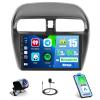 2+64G Latest Android Car Stereo for Mitsubishi Mirage 2012-2023,9 inch Touch Screen Radio Wireless Apple CarPlay Android Auto DSP 5G WiFi Bluetooth GPS FM RDS+Free AHD Backup Cam view 1