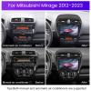 2+64G Latest Android Car Stereo for Mitsubishi Mirage 2012-2023,9 inch Touch Screen Radio Wireless Apple CarPlay Android Auto DSP 5G WiFi Bluetooth GPS FM RDS+Free AHD Backup Cam view 2