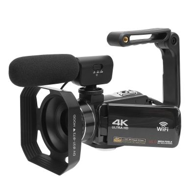 Yoidesu 4K 56MP Camcorder Video Camera, 18X Digital Zoom Vlogging Camera Webcam, IR Night Vision, Wi Fi 3.0 inch Camcorders with Microphone, Remote Control