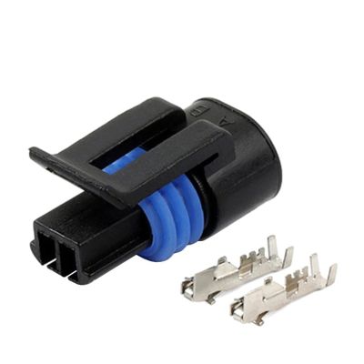 Chunsu 2/5/10/20 Sets 2 Pin Female Lntake Air Temp Temperature Sensor Plug Waterproof Electrical Wire Female Connector 12162197(2p Female A,10 Sets)
