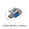 Chunsu 2/5/10/20 Sets 2 Pin Female Lntake Air Temp Temperature Sensor Plug Waterproof Electrical Wire Female Connector 12162197(2p Female A,10 Sets) view 3