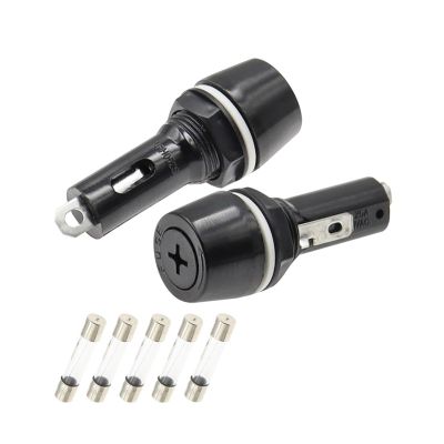 R3-53 Panel Mount Chassis Fuse Holder For 6x30mm Glass Fuses 20A 250V 6 * 30 High Temperature(1A)