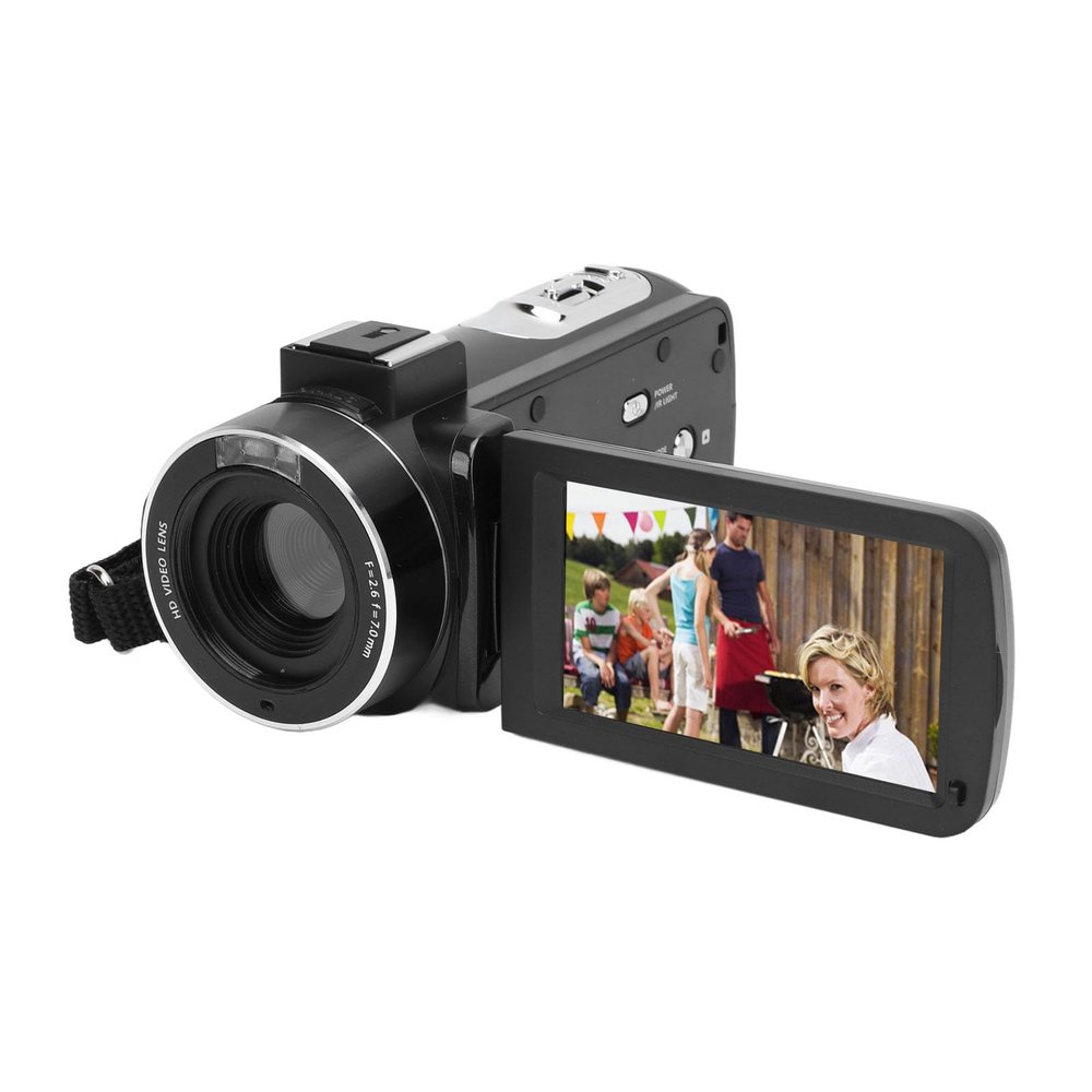 Wisoqu Camcorder Video Camera 4K Ultra 56MP with Night Vision, 18X Digital Zoom Camcorder Recorder 3 inch Rotation Vlogging Camera for with Remote Control