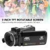 Wisoqu Camcorder Video Camera 4K Ultra 56MP with Night Vision, 18X Digital Zoom Camcorder Recorder 3 inch Rotation Vlogging Camera for with Remote Control view 2