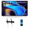 Sony K55XR80 55 Inch IMAX Enhanced Bravia OLED 4K HDR Google TV with a Walts TV Large/Extra Large Tilt Mount for 43"-90" Compatible TV's and Walts HDTV Screen Cleaner Kit (2024) view 1