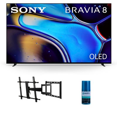 Sony K55XR80 55 Inch IMAX Enhanced Bravia OLED 4K HDR Google TV with a Walts TV Large/Extra Large Full Motion Mount for 43"-90" Compatible TV's and Walts HDTV Screen Cleaner Kit (2024)